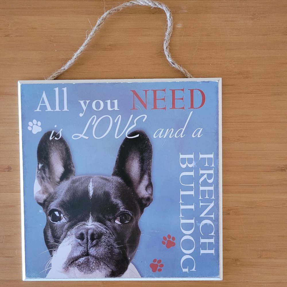 Interiors By Design Dog Plaque Dog Puppy French Bulldog